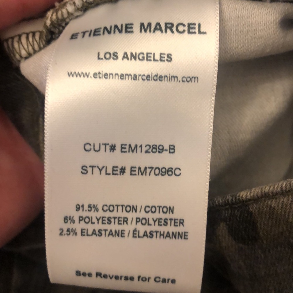Etienne Marcel Camo Skinny Leg Women’s Size 29 Pants jeans red zipper Denim - Picture 6 of 16